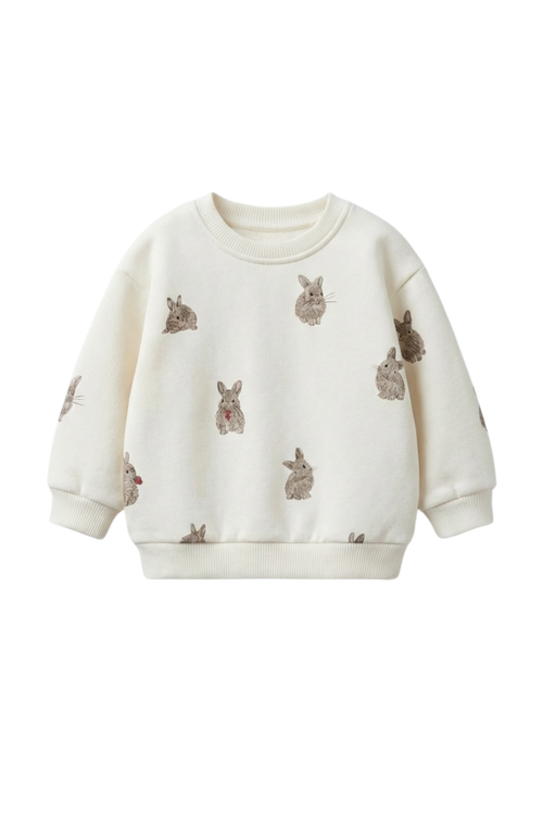 Sweat-shirt Bart Ecru Lapins