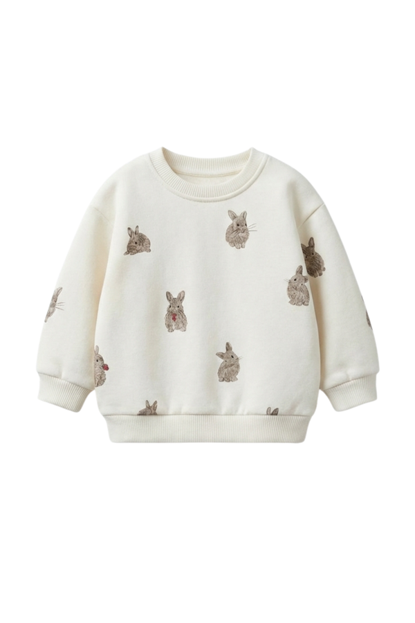 Sweat-shirt Bart Ecru Lapins