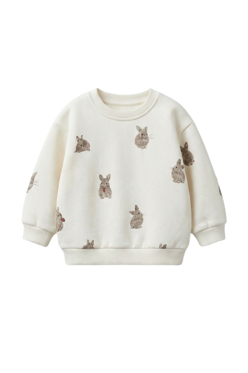 Sweat-shirt Bart Ecru Lapins
