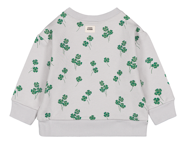 Sweat-shirt Bart Gris trèfles all over