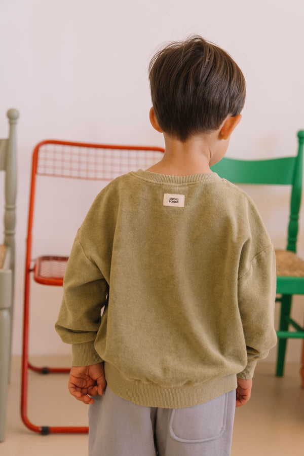 Sweat-shirt Bart Terry Vert Golden