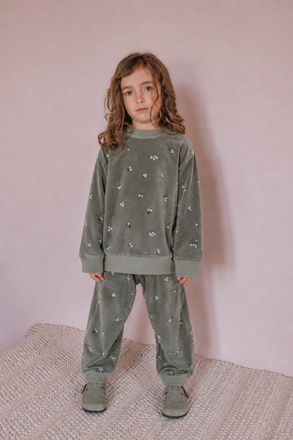 Sweatshirt Bart Velvet Vetiver Mistletoe