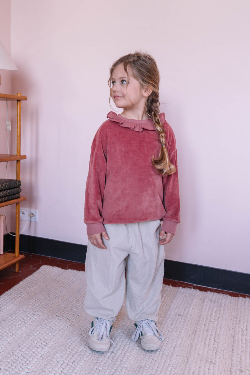 Sweat-shirt Juno Velvet Raspberry