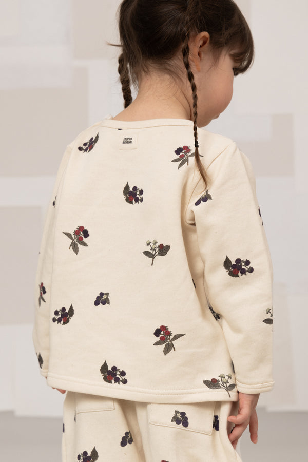 Sweat-shirt Noé Ecru mûres