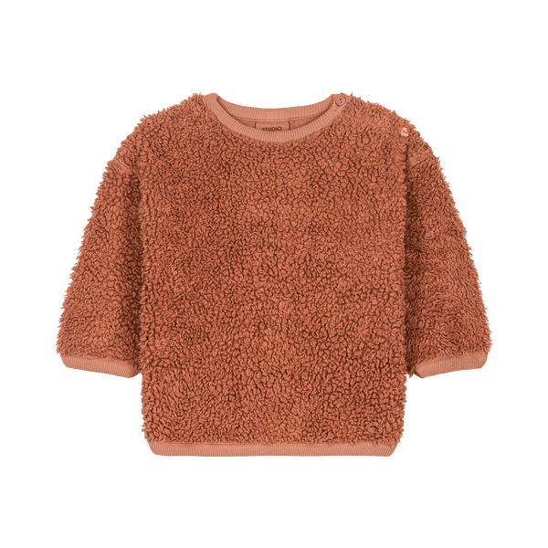 Sweat-shirt Ours Minio Vieux rose