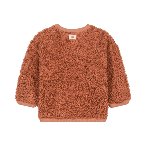 Sweat-shirt Ours Minio Vieux rose