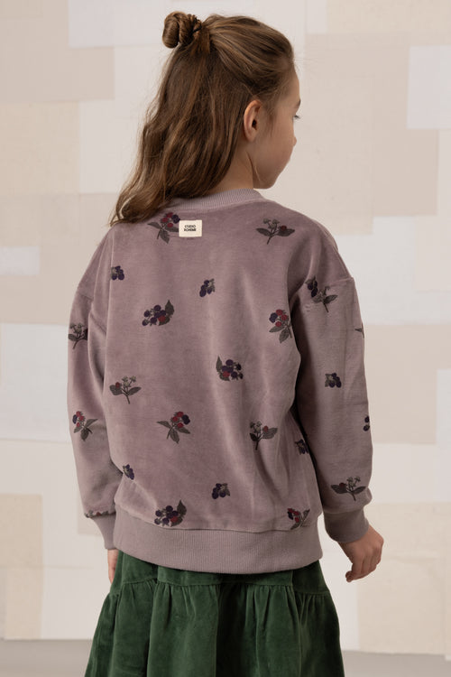 Sweat-shirt Bart Velvet Mauve mûres