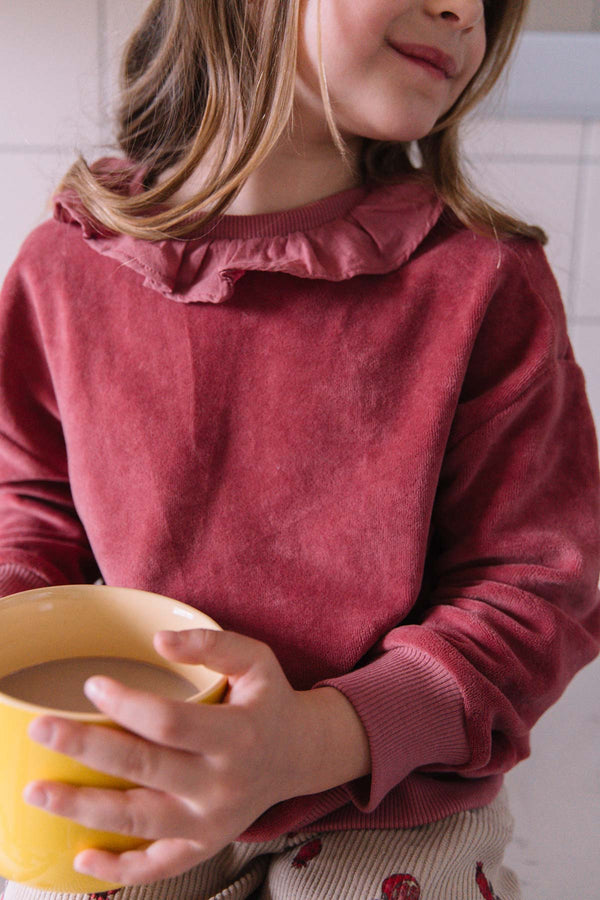 Sweat-shirt Juno Velvet Raspberry