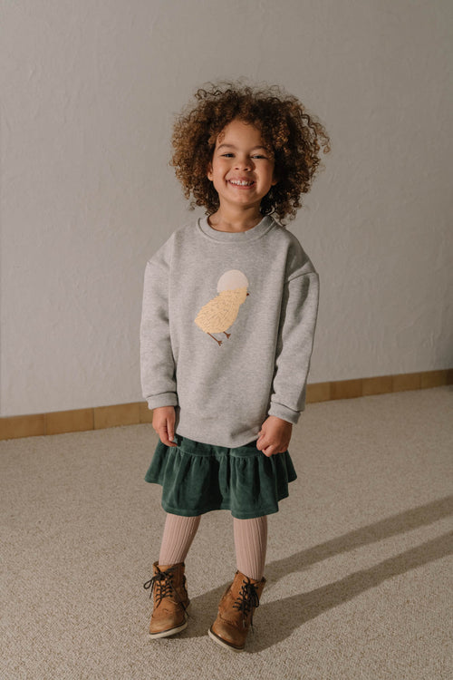 Sweat-shirt Bart Gris chiné poussin