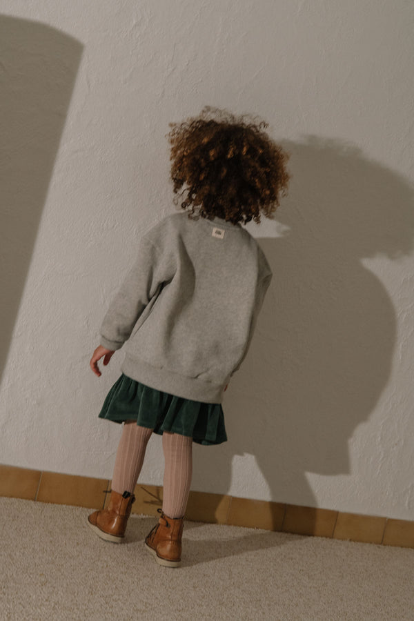 Sweat-shirt Bart Gris chiné poussin