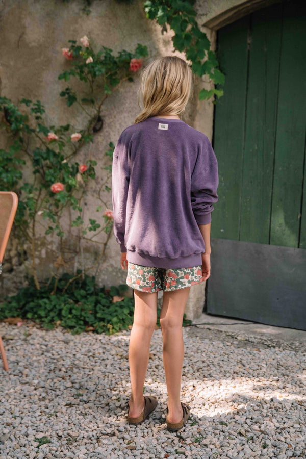Shorts Georgette Cotton twill Strawberry