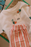 Short Georgy Rayures Rose Rouge