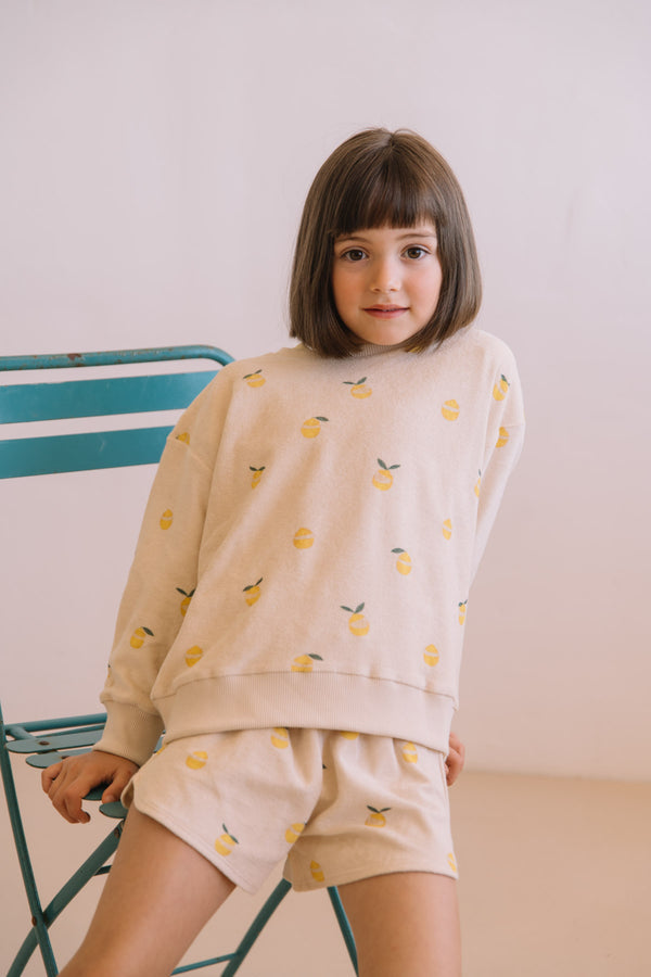 Sweat-shirt Bart Terry Sand Lemon