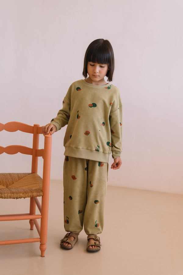 Sweat-shirt Bart Terry Vert Golden Pasteque