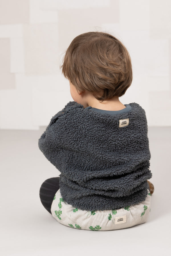 Sweat-shirt Ours Minio Bleu gris