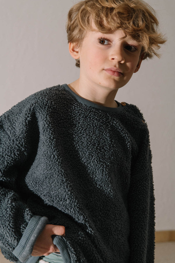 Sweat-shirt Ours Minio Bleu gris