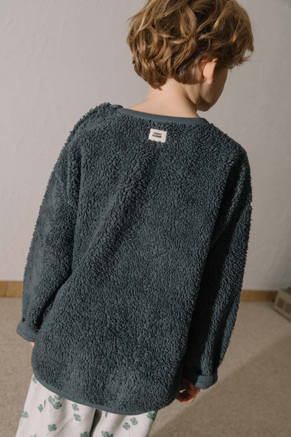 Sweat-shirt Ours Minio Bleu gris