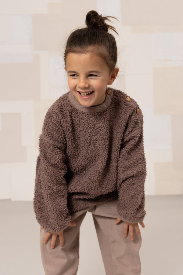 Sweat-shirt Ours Minio Mauve