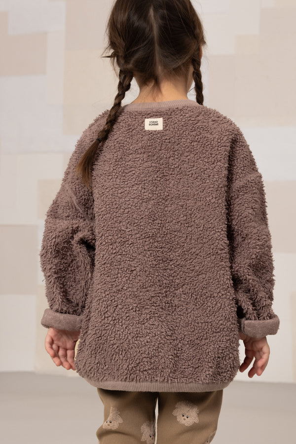 Sweat-shirt Ours Minio Mauve