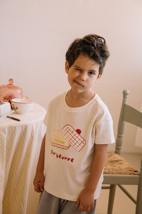 T-shirt Essential Jersey Ecru Beurre