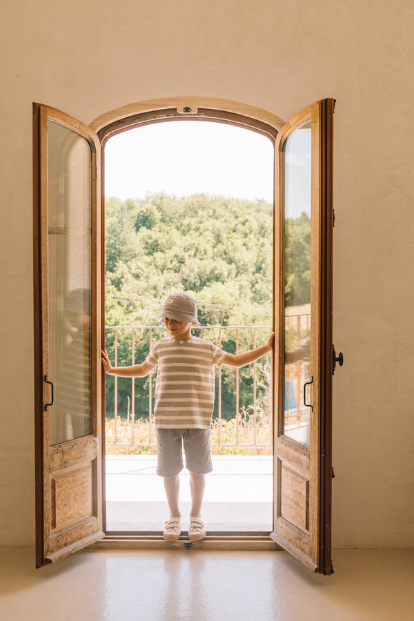 Tshirt Essential Jersey Striped Gold Blue