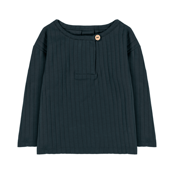 T-shirt Orso Rib ML Bleu denim