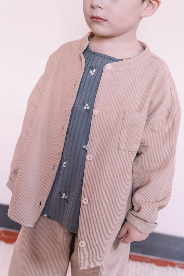 Chemise Jim Corderoy Taupe