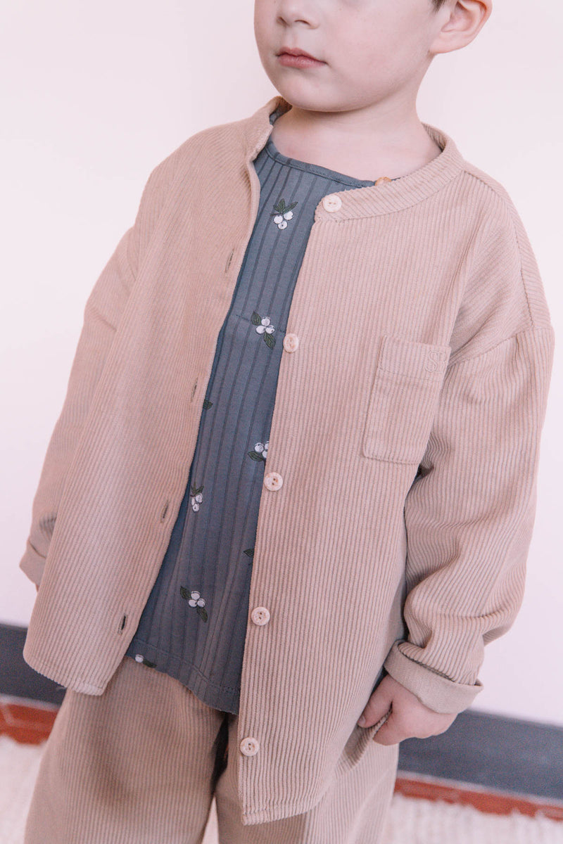 Chemise Jim Corderoy Taupe