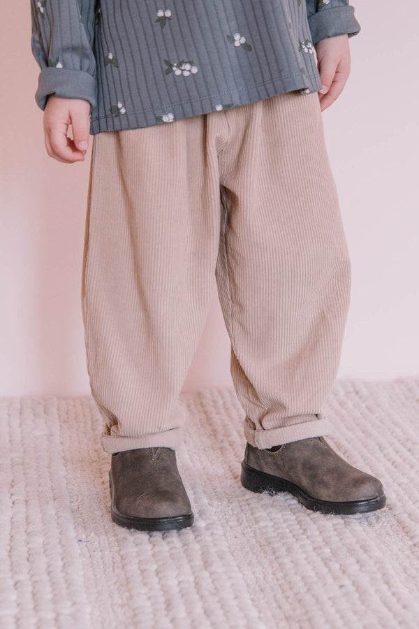 Pantalon Carrot Corderoy Taupe