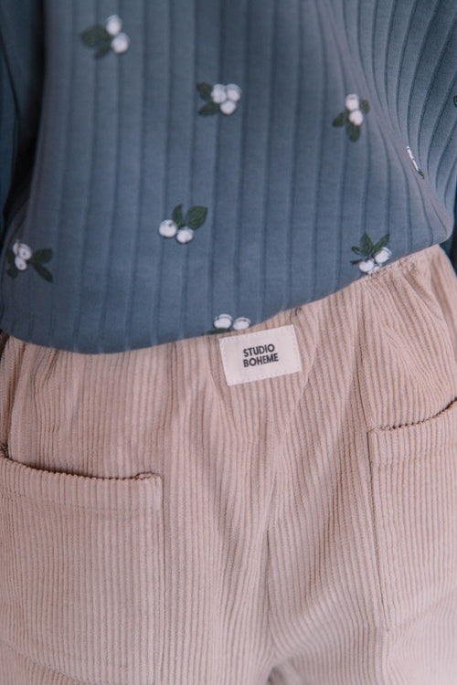 Pantalon Carrot Corderoy Taupe