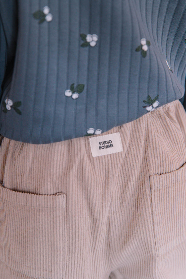 Pantalon Carrot Corderoy Taupe