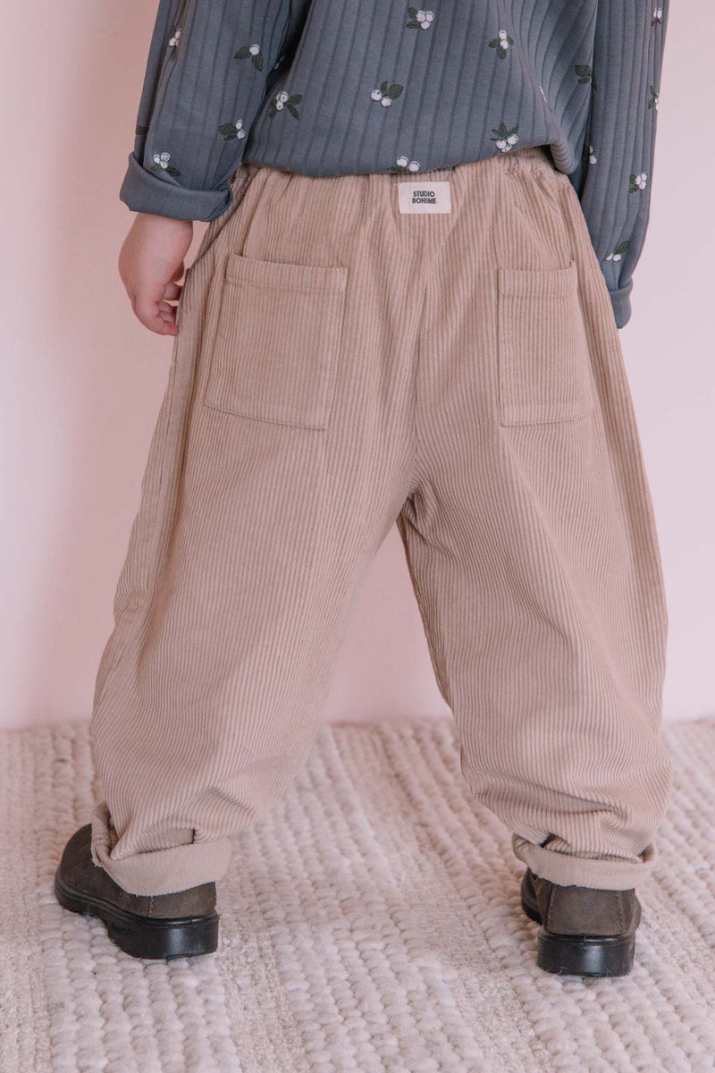 Pantalon Carrot Corderoy Taupe
