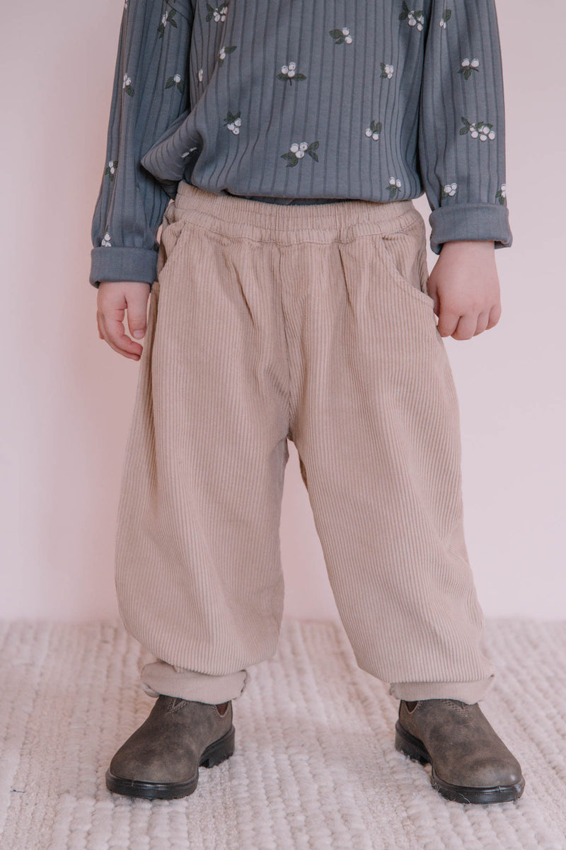 Pantalon Carrot Corderoy Taupe