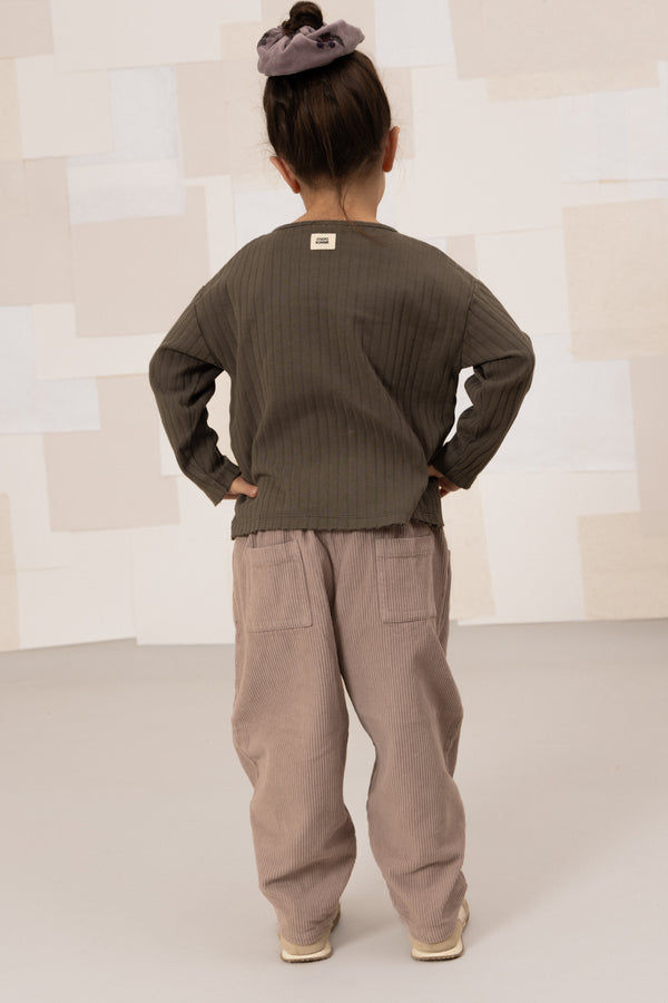 T-shirt Orso Rib ML Taupe foncé