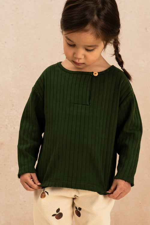 T-shirt Orso Rib ML Vert Forêt