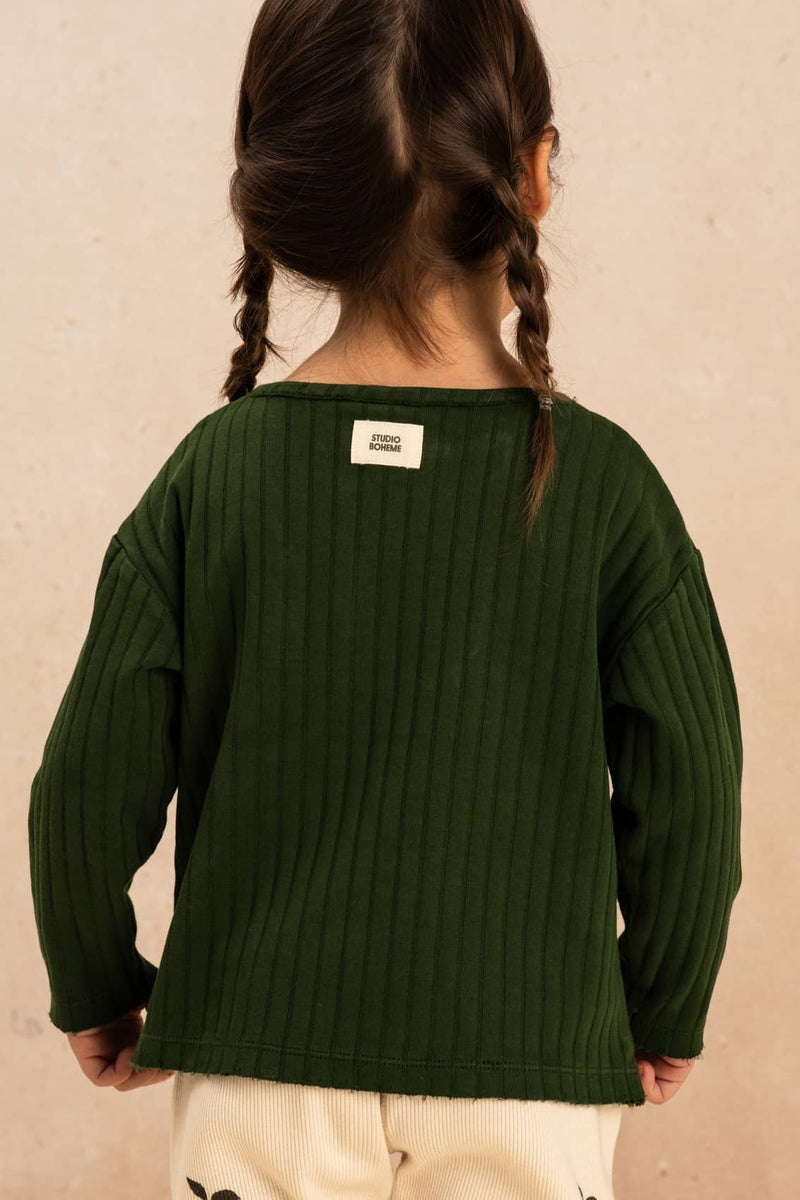 Tshirt Orso Rib Forest Green