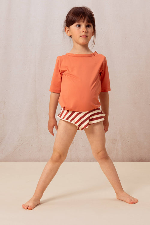 Mimi swim briefs Red brick stripes