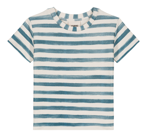 T-shirt Essential Jersey Rayures bleu grec