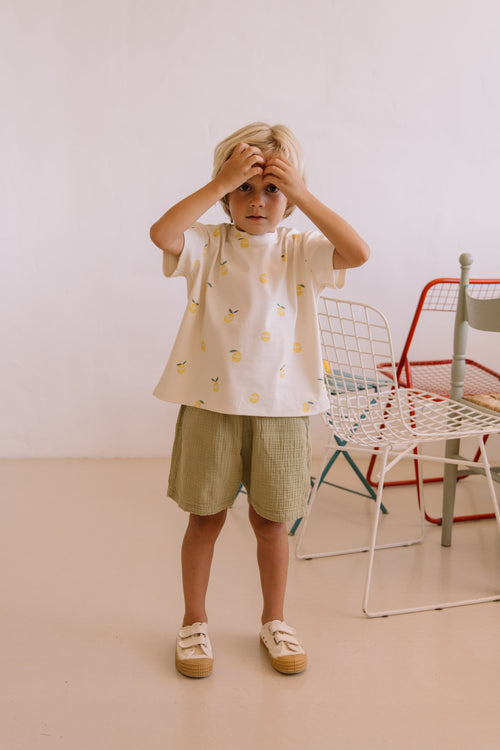 T-shirt Essential Jersey Ecru Citrons