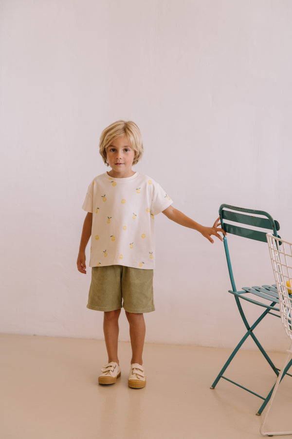 T-shirt Essential Jersey Ecru Citrons