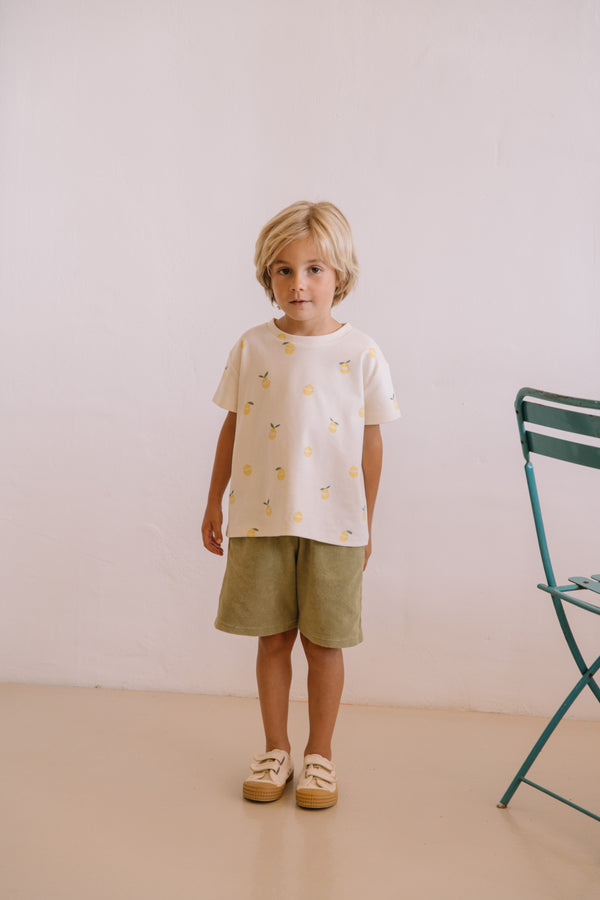 T-shirt Essential Jersey Ecru Citrons