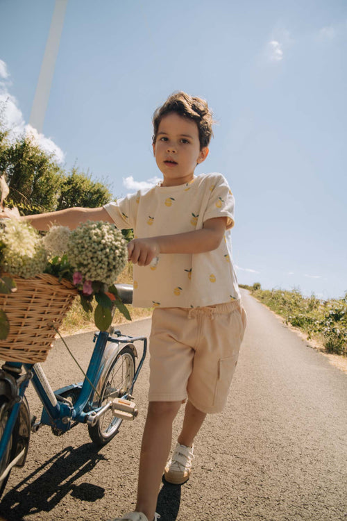 T-shirt Essential Terry Sand Citron