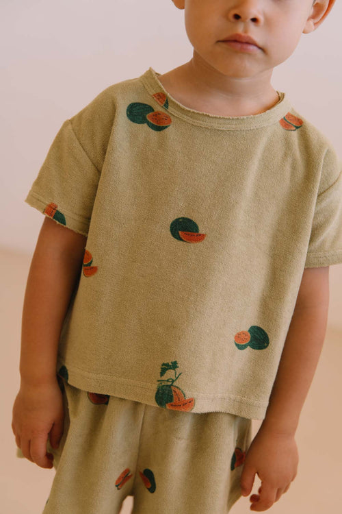 T-shirt Essential Terry Vert Pastèque