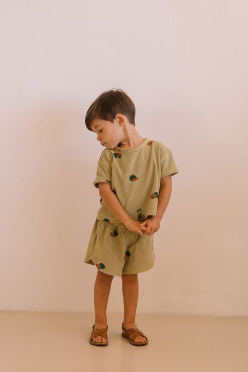 T-shirt Essential Terry Vert Pastèque