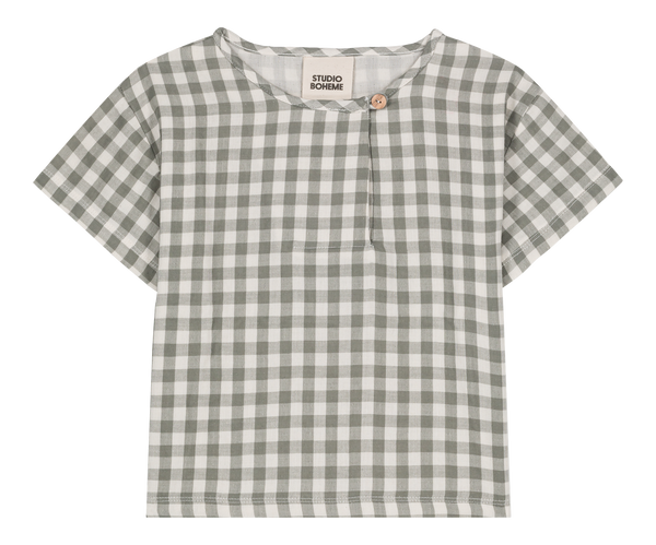 T-shirt Orso Green Grey Gingham