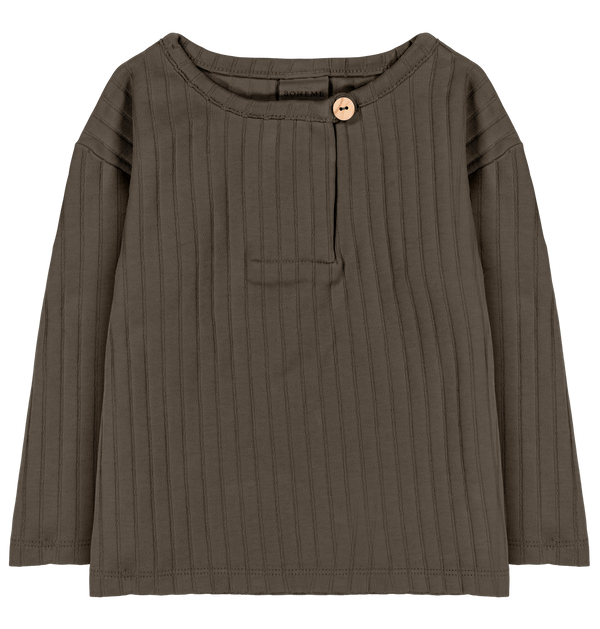 T-shirt Orso Rib ML Taupe foncé