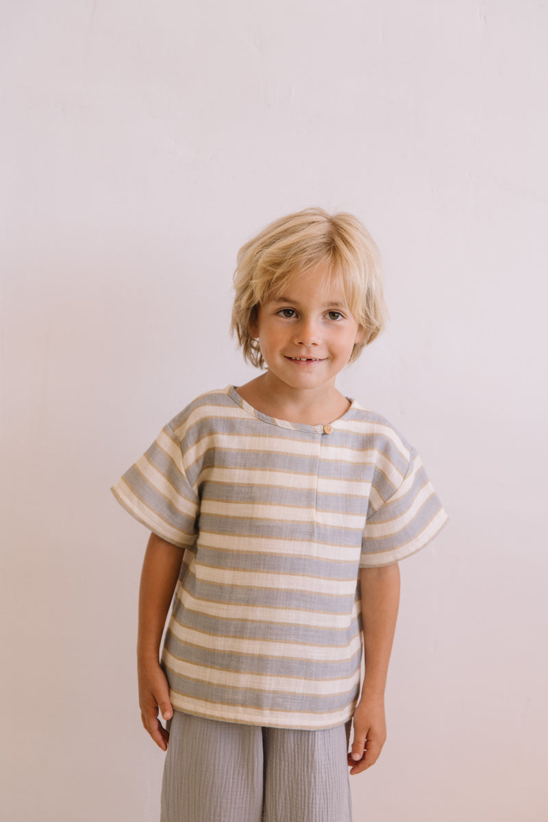 T-shirt Orso Blue Gold Stripes