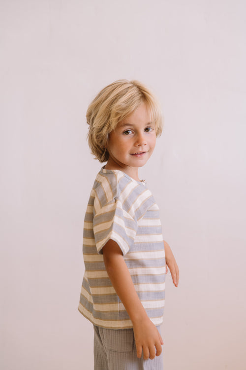 T-shirt Orso Rayures Bleu Gold