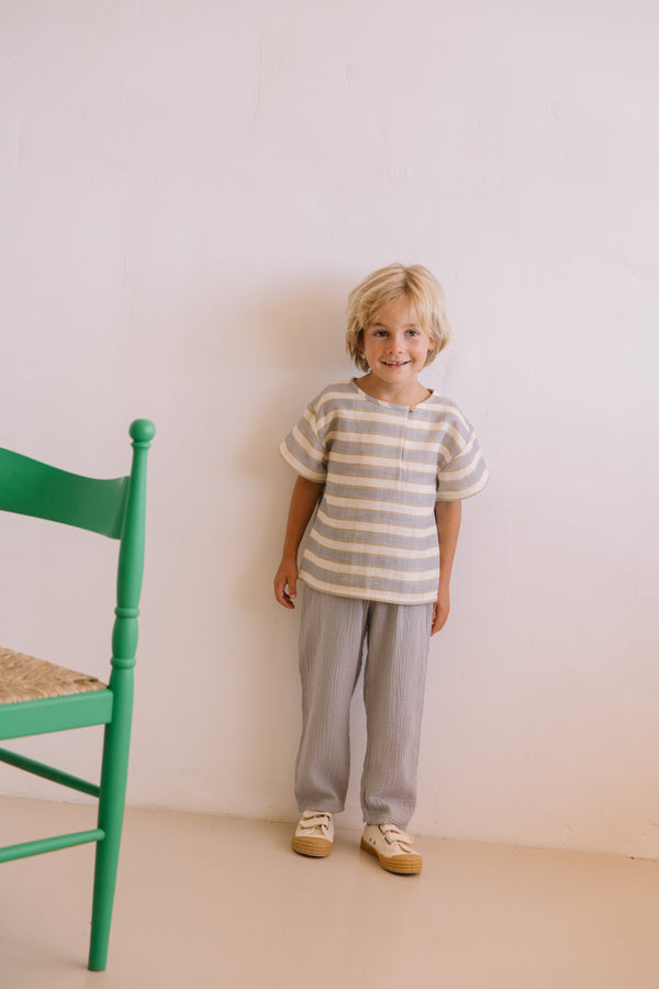 T-shirt Orso Blue Gold Stripes