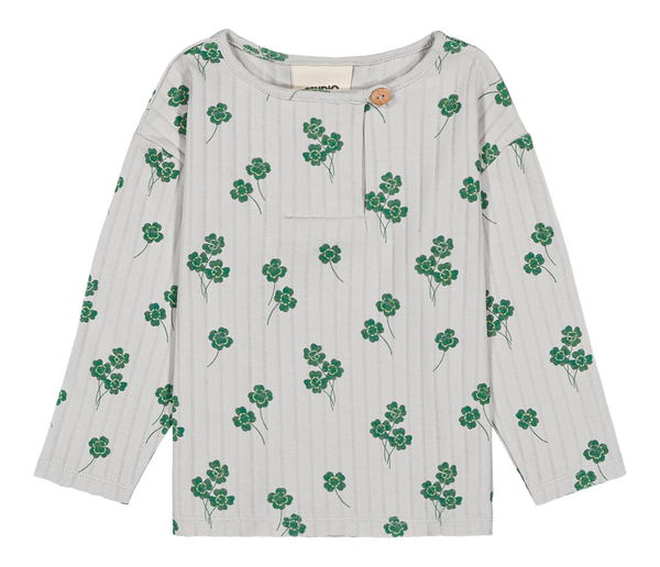 T-shirt Orso Rib ML gris trèfles